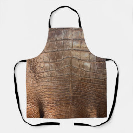 クロコダイルアニマルプリントブラウンタン品質エプロン エプロン