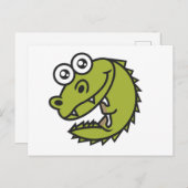 クロコダイルカワイイベビークロック ポストカード (正面/裏面)