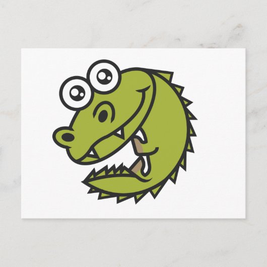 クロコダイルカワイイベビークロック ポストカード (正面)