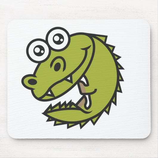 クロコダイルカワイイベビークロック マウスパッド (正面)