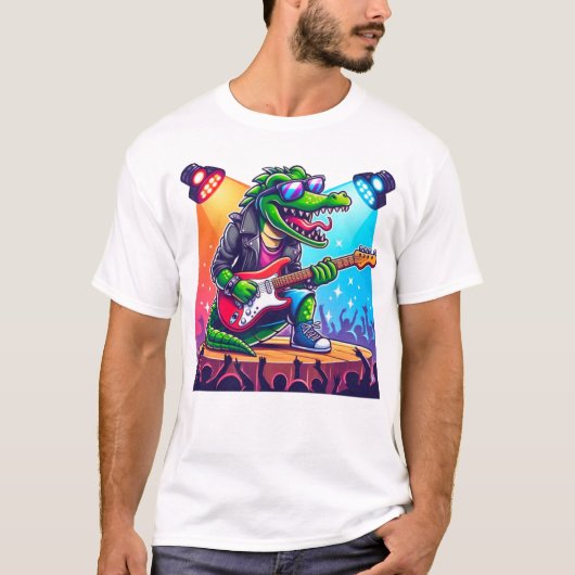 クロコダイルロックスタークールアート Tシャツ (正面)