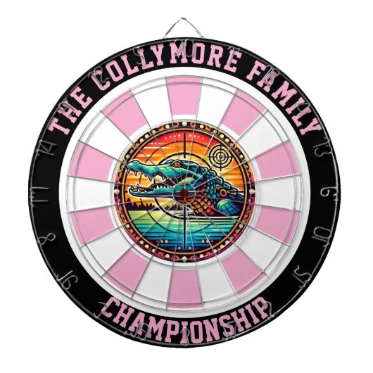 クロコダイル湖の精密ターゲット ダーツボード (正面)