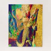 クロコダイル熱帯クイーンズランド挑戦的 ジグソーパズル (縦)