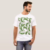 クロコダイル白い水のカラーアレイ Tシャツ (正面フル)