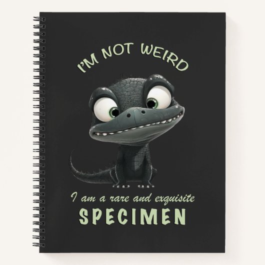 クロコダイル私は風変わり珍しくて絶妙ではない ノートブック (正面)