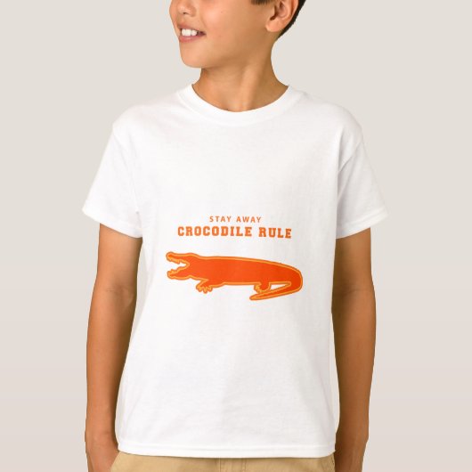 クロコダイル規則（オレンジ） Tシャツ (正面)