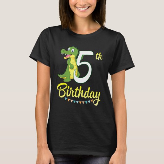 クロコダイル踊りハッピー5th誕生日へYou 5 Y Tシャツ (正面)