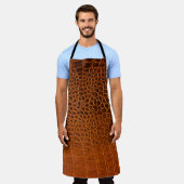 クロコダイル革 エプロン (着用した状態)