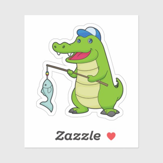 クロコダイル魚釣りフィッシャーフィンシングロッド シール (シート)