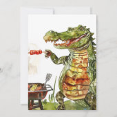 クロコダイルBBQパーティー誕生日招待状 招待状 (裏面)