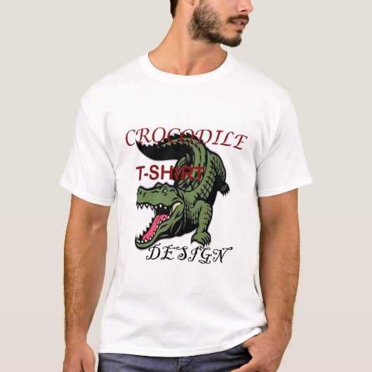 クロコダイルTシャツデザイン Tシャツ (正面)