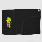 クロコダオンブラック ゴルフタオル (横)