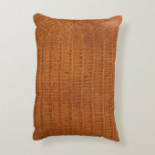 クロコダニワニ爬虫類革のテクスチャを閉じる アクセントクッション (裏面(縦))