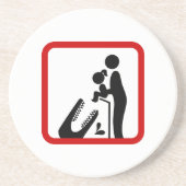 クロコダ食べ物を与えイルの動物園の看板に娘を追加しない コースター (正面)