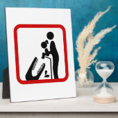 クロコダ食べ物を与えイルの動物園の看板に娘を追加しない フォトプラーク (側面)