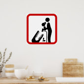 クロコダ食べ物を与えイルの動物園の看板に娘を追加しない ポスター (キッチン)