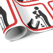 クロコダ食べ物を与えイルの動物園の看板に娘を追加しない ラッピングペーパー (ロールコーナー)