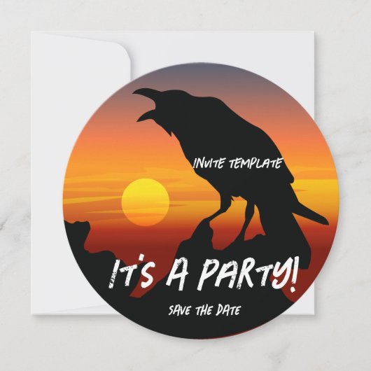 クロコドイルパーティサンセットレイブン 招待状 (正面)