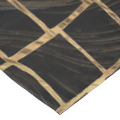 クロコフェイクダイル黒液大理石と金ゴールド テーブルクロス (アングル)