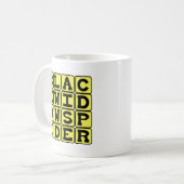 クロゴケグモ、危険なクモ コーヒーマグカップ (正面左)