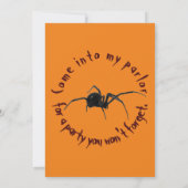 クロゴケグモ 招待状 (裏面)