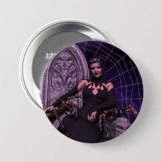 クロゴケグモ 缶バッジ (正面&裏面)