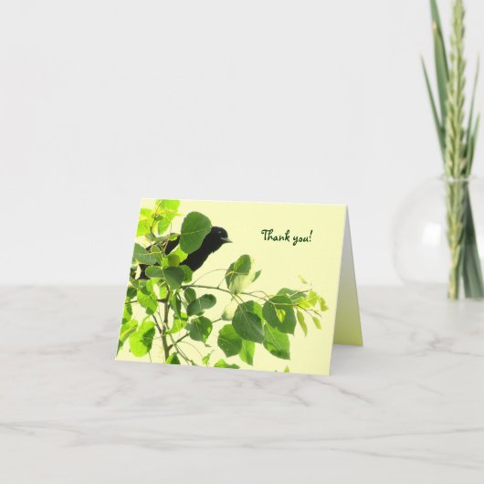 クロゴシキグサの感謝カード サンキューカード (正面)