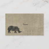 クロサイのシルエットの名刺かラベル 名刺 (裏面)