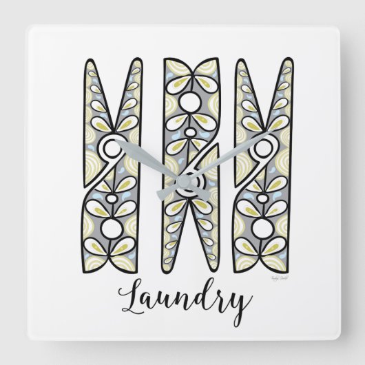 クロサピンウォールクロック スクエア壁時計 (正面)