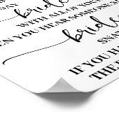 クロサピンユーカリ金ゴールドブライダルシャワーゲームサイン ポスター (角)