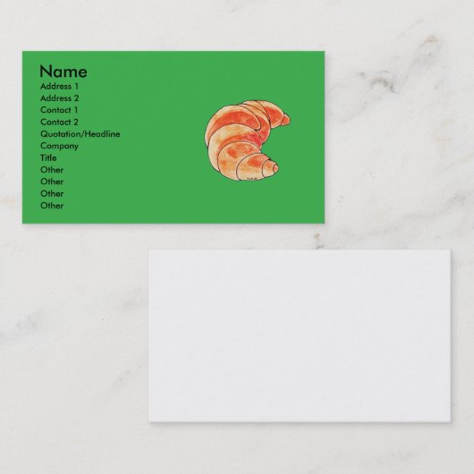 クロサンの茶色パン 名刺 (正面/裏面)