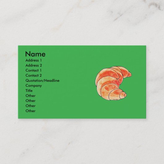 クロサンの茶色パン 名刺 (正面)