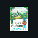 クロサンジェルモワインラベルEurope キャンバスプリント<br><div class="desc">Clos St. Jermoe Wine Label – ヨーロッパは1940年に創設された。この画像はヨーロッパの風景を描いている。</div>
