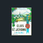 クロサンジェルモワインラベルEurope キャンバスプリント<br><div class="desc">Clos St. Jermoe Wine Label – ヨーロッパは1940年に創設された。この画像はヨーロッパの風景を描いている。</div>