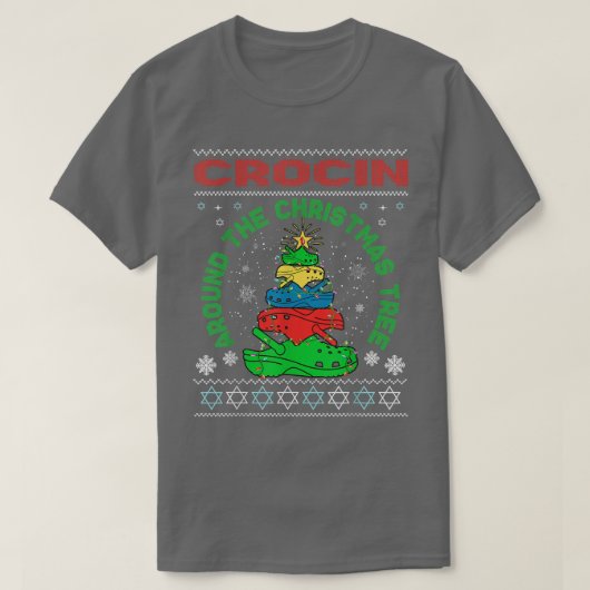 クロシのまわりにン・ザ・クリスマスツリー189 Tシャツ (デザイン正面)