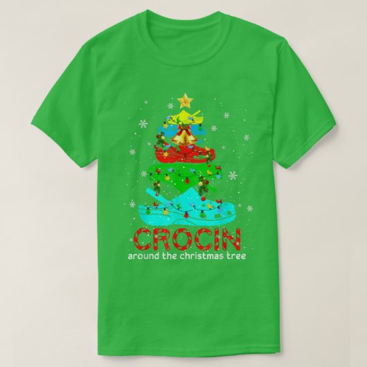 クロシのまわりにン・ザ・クリスマスツリー193 Tシャツ (デザイン正面)