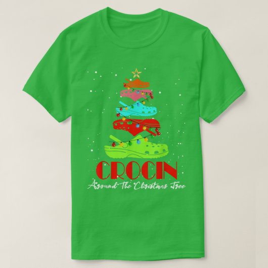 クロシのまわりにン・ザ・クリスマスツリー201 Tシャツ (デザイン正面)