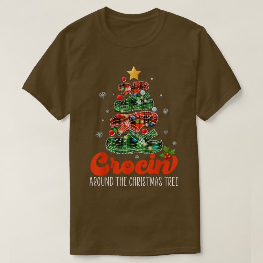 クロシのまわりにン・ザ・クリスマスツリー207 Tシャツ (デザイン正面)