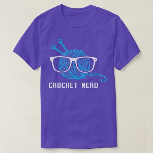 クロシェおたくおばあちゃん、編み物クロシェおもしろい Tシャツ (デザイン正面)