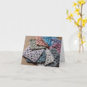 クロシェおばあちゃんスクエアクラフトカード カード (黄色い花)