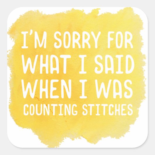 クロシェおもしろいステッチ スクエアシール (正面)