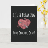 クロシェおもしろいットカー男性へド製手編み機 カード (黄色い花)