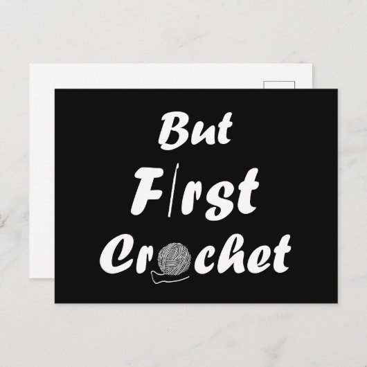 クロシェおもしろいーことわざ編み物引用文 シーズンポストカード (正面/裏面)