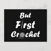 クロシェおもしろいーことわざ編み物引用文 シーズンポストカード (正面)