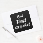 クロシェおもしろいーことわざ編み物引用文 スクエアシール (封筒)