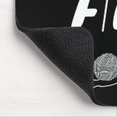 クロシェおもしろいーことわざ編み物引用文 マウスパッド (コーナー)