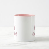 クロシェおもしろいーことわざ編み物引用文 マグカップ (中央)