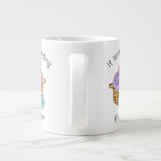 クロシェおもしろいーカスタマイズプアイアン・マグカップ ジャンボコーヒーマグカップ (裏面)