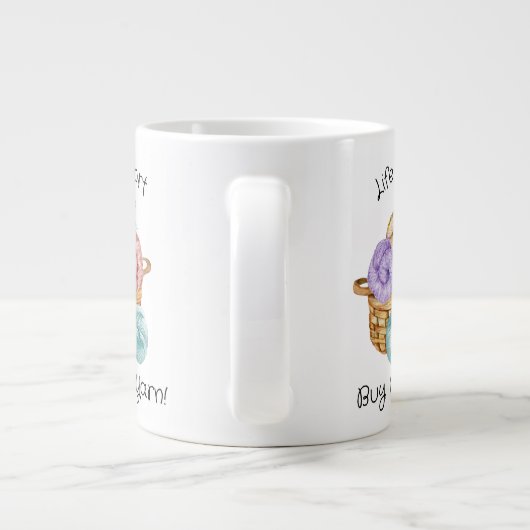 クロシェおもしろいーパーソナライズされたジャイアントコーヒーマグ ジャンボコーヒーマグカップ (裏面)