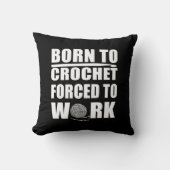 クロシェおもしろいー引用文かぎギフト クッション (正面)